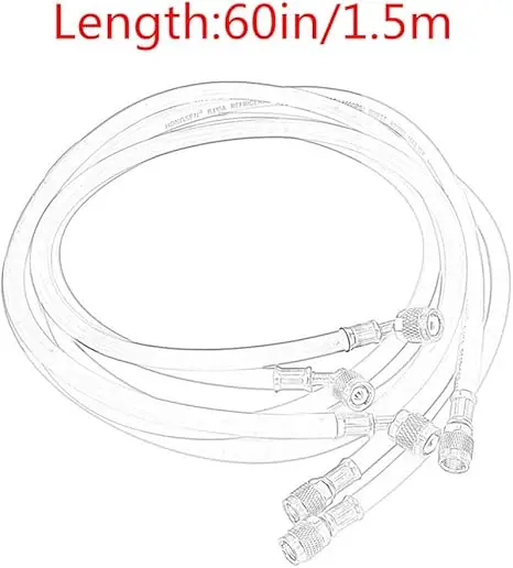 Refrigerant AC Charging Hoses with Ball Valves,60
