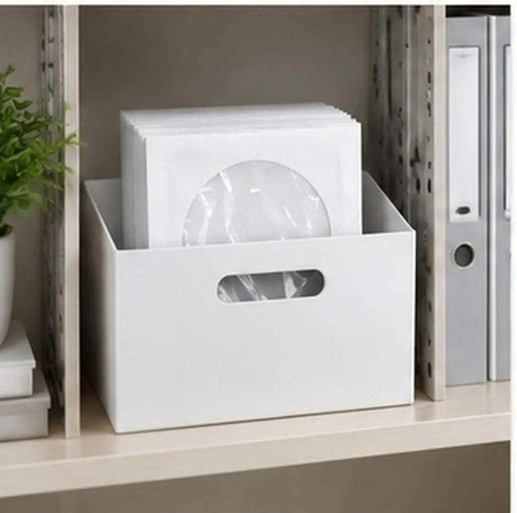 100Pcs Mini Cd Protective Paper Sleeve 8Cm White Dustproof Disc Envelope Small Cd Storage Bag with Transparent Window