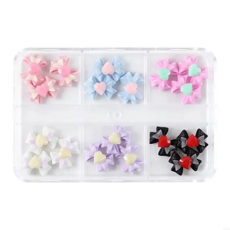 

18Pcs Art Bows Resin Charm DIY Acrylic Craft Accessories
