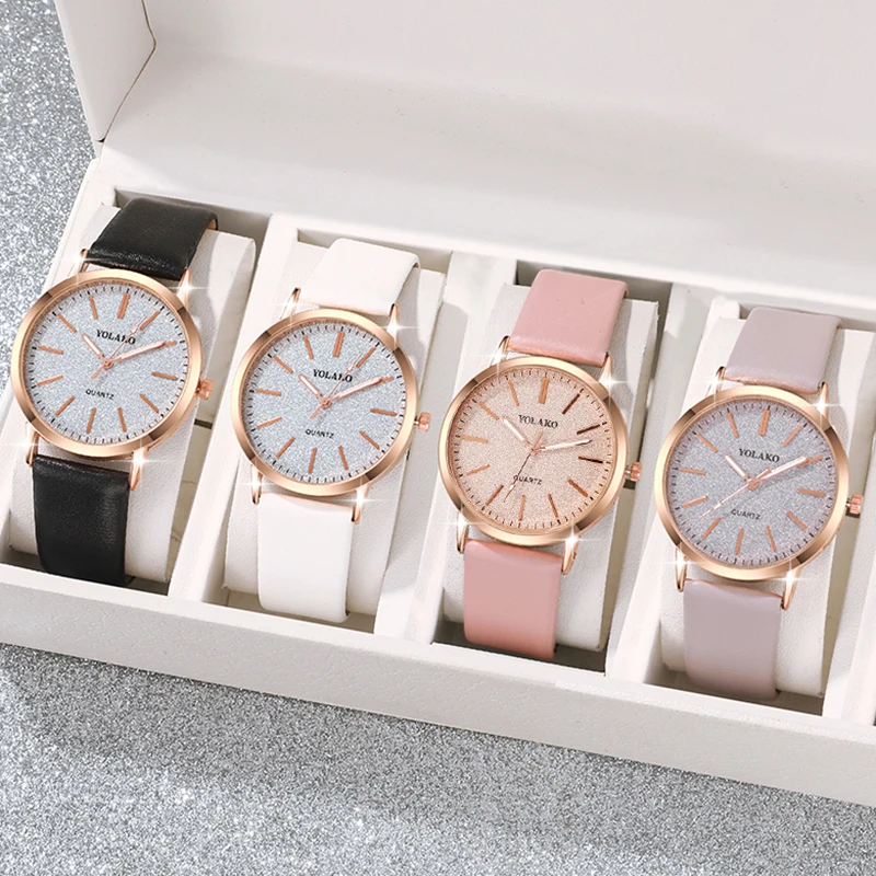 3/4Pcs Women's Watch Set, Fashion And Minimalist Style, Perfect Gift For Christmas, Halloween, Easter And Graduation Season.