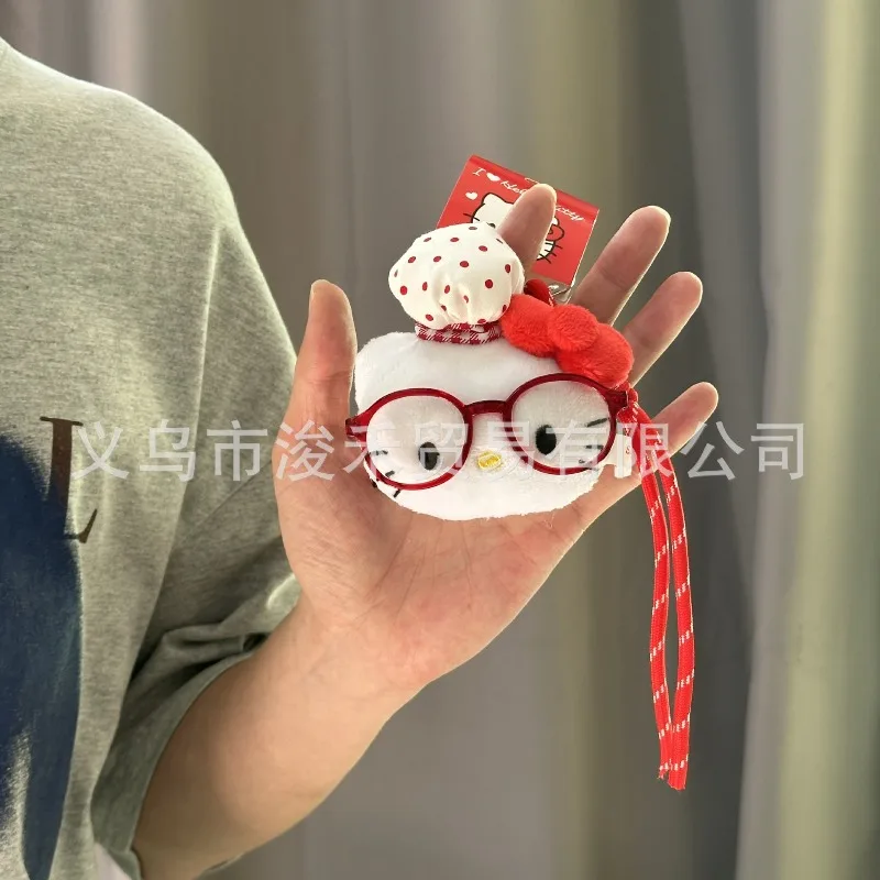 Pluszowa zawieszka do plecaka z motywem Hello Kitty, japoński styl kawaii, Sanrio, kreatywny breloczek, prezent urodzinowy dla dzieci, 2025