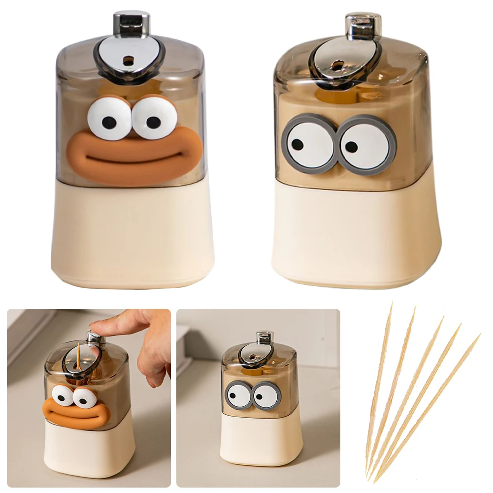 

Creative Toothpick Holder Pop-Up Automatic Toothpick Storage Box Decorative Toothpick Box for Home Living Room Dining Room