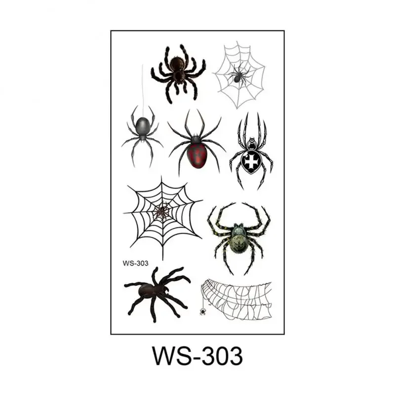 Halloween Temporäre Tattoo Aufkleber Schwarz Spinne Web Gesicht Körper Kunst Aufkleber Simulation Spinnweben Wasserdichte Tattoo Aufkleber 2021