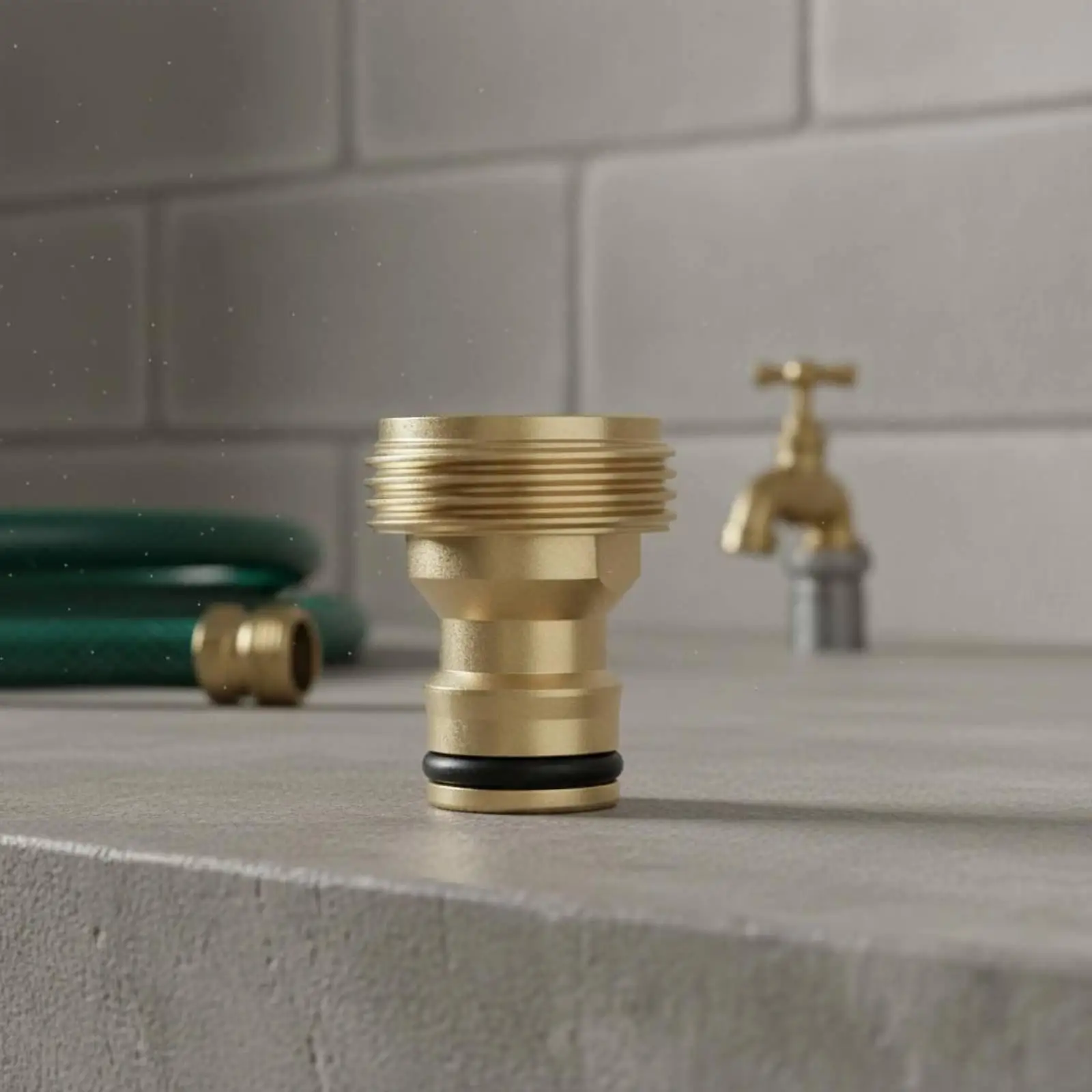 Solid Brass Quick Connect Hose Fitting for Outdoor Water Faucet Garden Tap Adapter Compatible with Standard 1/2 3/4 Inch Threads