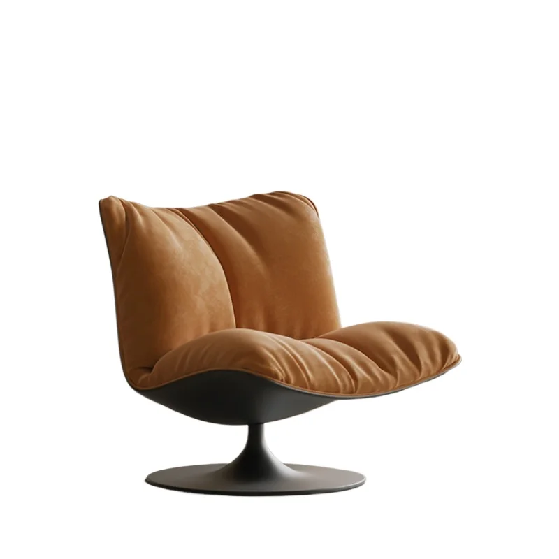 

Leather single sofa chair, light luxury living room high-end leisure, home balcony negotiation Internet celebrity chair