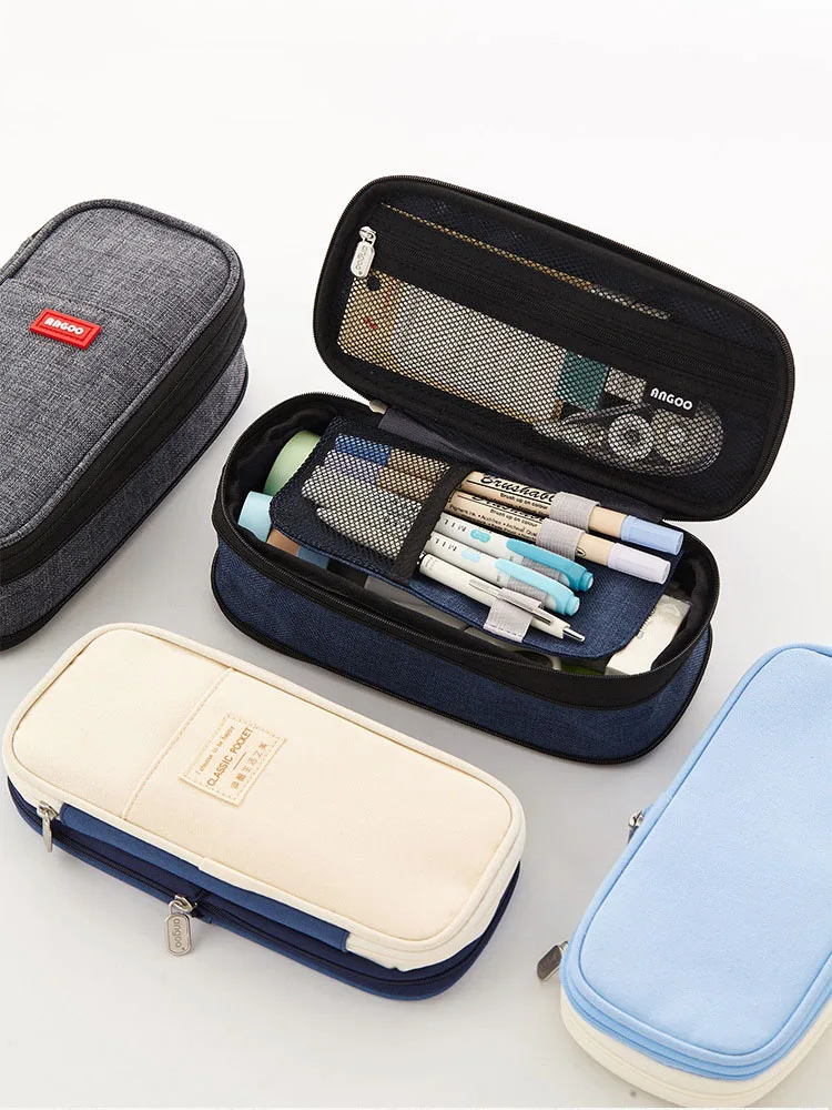 Creative pencil case Large Capacity Double Layers CPC Certification Safe Material School case Pouch Stationery