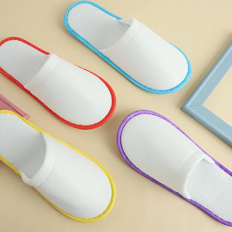 10pcs Hotel Bathroom Hotel Consumables Homestay Rooms  Disposable Slippers  Plush and Multi-color Options