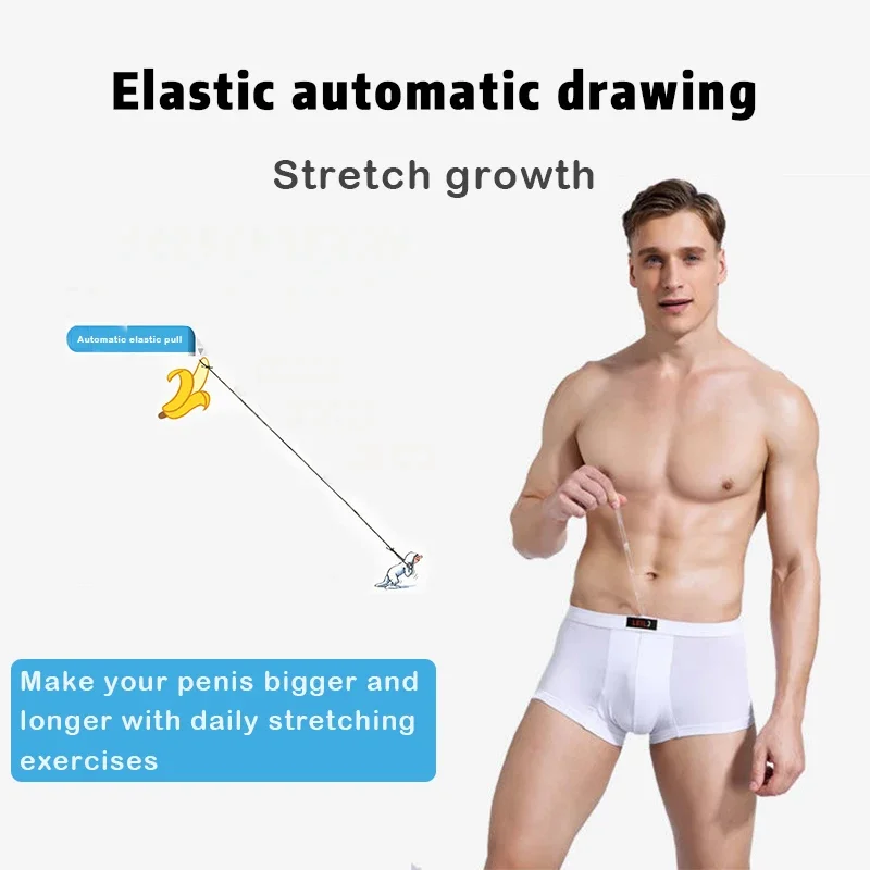 Man Boxers Physical Improve Penis Length Sexy Lingerie Underwear Male Breathable Briefs Gay Underpants for Short Dick Rise Grow