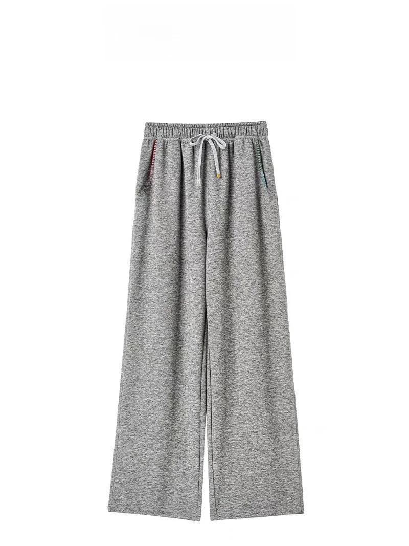 

High Quali Slimming Wide Leg Pants Women's Casual Loose Fit Long Pants Soft Drapey Feel Versatile Sle Ladies' Trousers