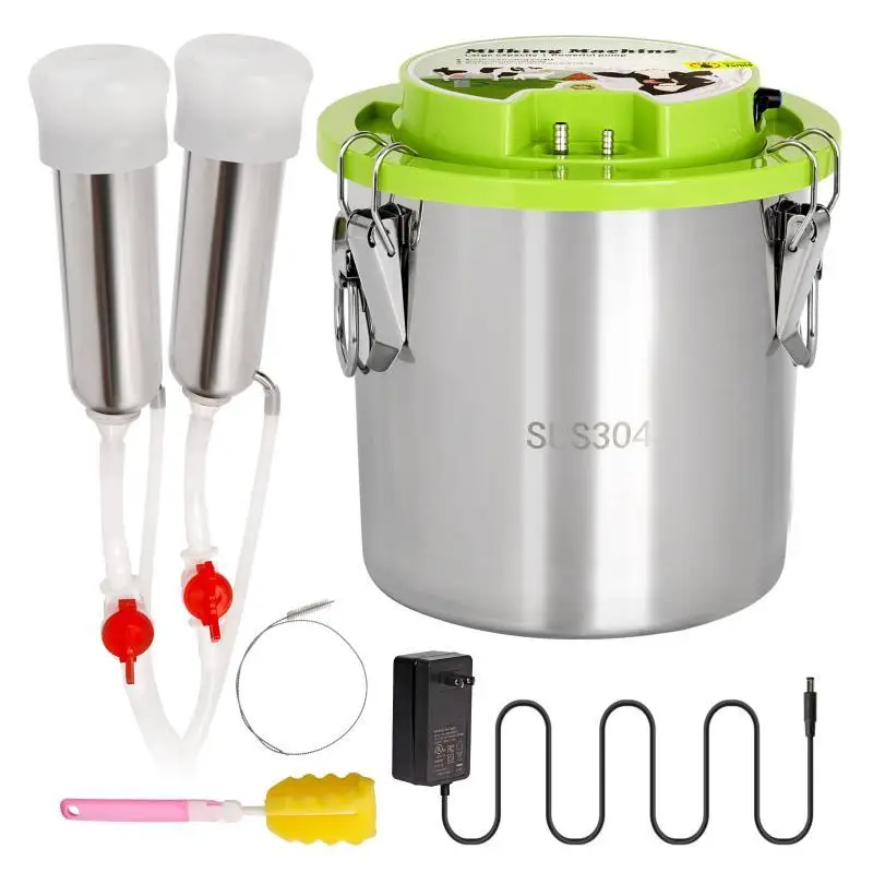 

10L/12L Cow Milking Machine Sheep Milking Pump Automatic Milking Farm Vacuum Pump Stainless Steel Milk Pail Breeding Equipment