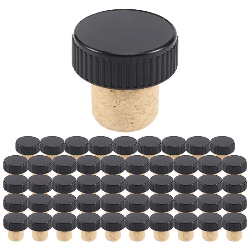 

Cork Plugs Cork Stoppers Tasting Corks T-Shape Wine Corks With Plastic Top Wooden Wine Bottle Stopper Bottle Plugs Corks-AT36