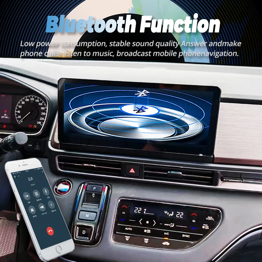 راديو سيارة لاسلكي BT GPS Carplay لهوندا أوديسي 2022 2023 2024 أندرويد 15 مشغل فيديو الوسائط المتعددة للسيارة شاشة qled 12.3 بوصة