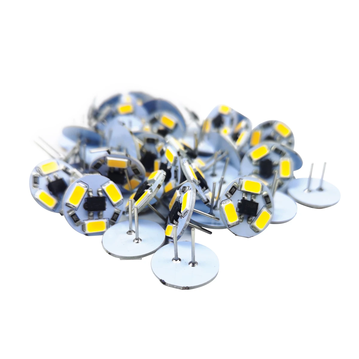 Round 12V G4 LED 0.6W 3LEDS SMD5730 PCB Range Hood LED Bulb Wihte Warm White Crystal Light Chandelier Lighting Bulbs