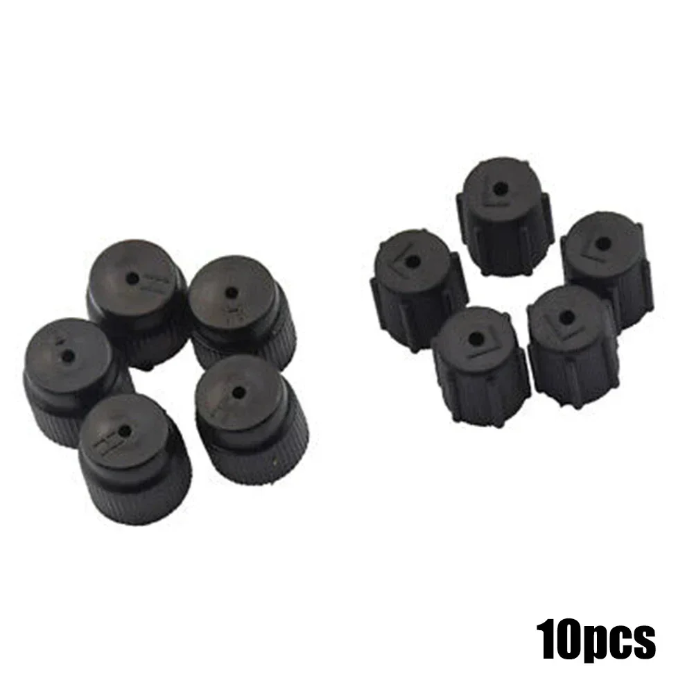 10Pcs/Set R134a Air Conditioning Service AC System Charging Port Cap 5 High/ Low-pressure Car Air Conditioner Cap