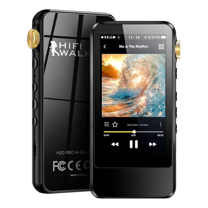 

HIFI WALKER H20 Pro 128GB Hi-Res MP3 Player with Bluetooth, Dual DAC,Touch Screen, DSD, aptX/LDAC, Portable Digital Audio Player