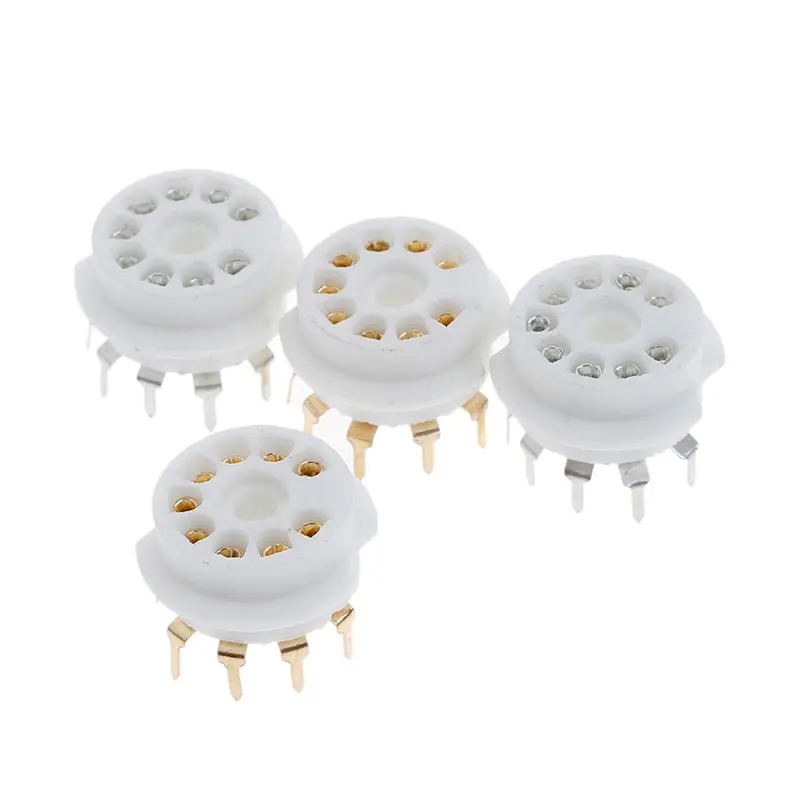 1pc ceramiczne 9pin B9A do montażu PCB rury gniazdo dla 12AX7 12AT7 12AU7 6DJ8 ECC82 5670 6922 Hifi Audio w stylu Vintage AMP DIY