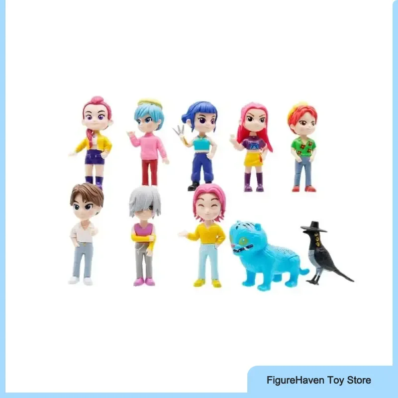 Set de 10 Figuras Q-Chibi: Demon Hunters, Mercancía de la Película, Adorno de Escritorio, Figura de Acción, Modelo de Anime, Estatua, Regalos Sorpresa para Chicas