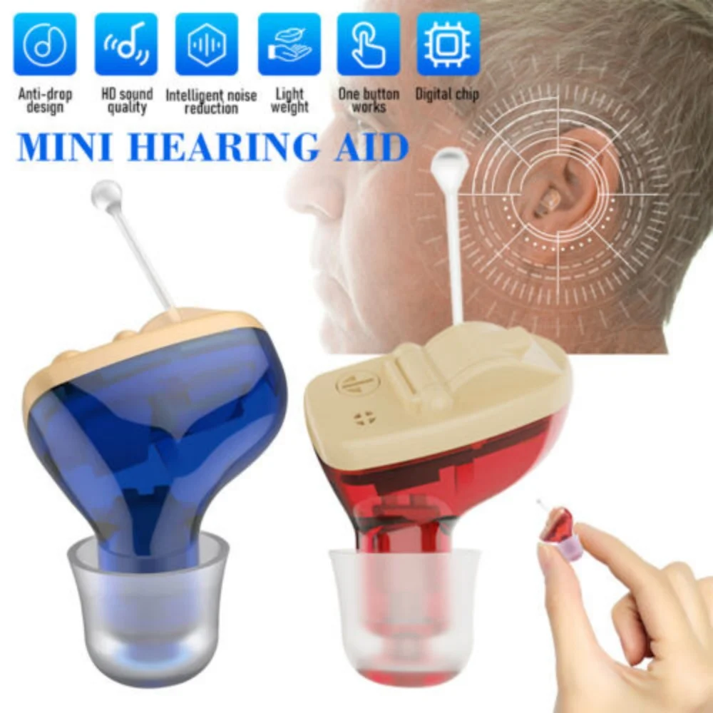 Mini In-Ear Aids Enhancer Sound Voice Amplifier Hearing Invisible Digital UK