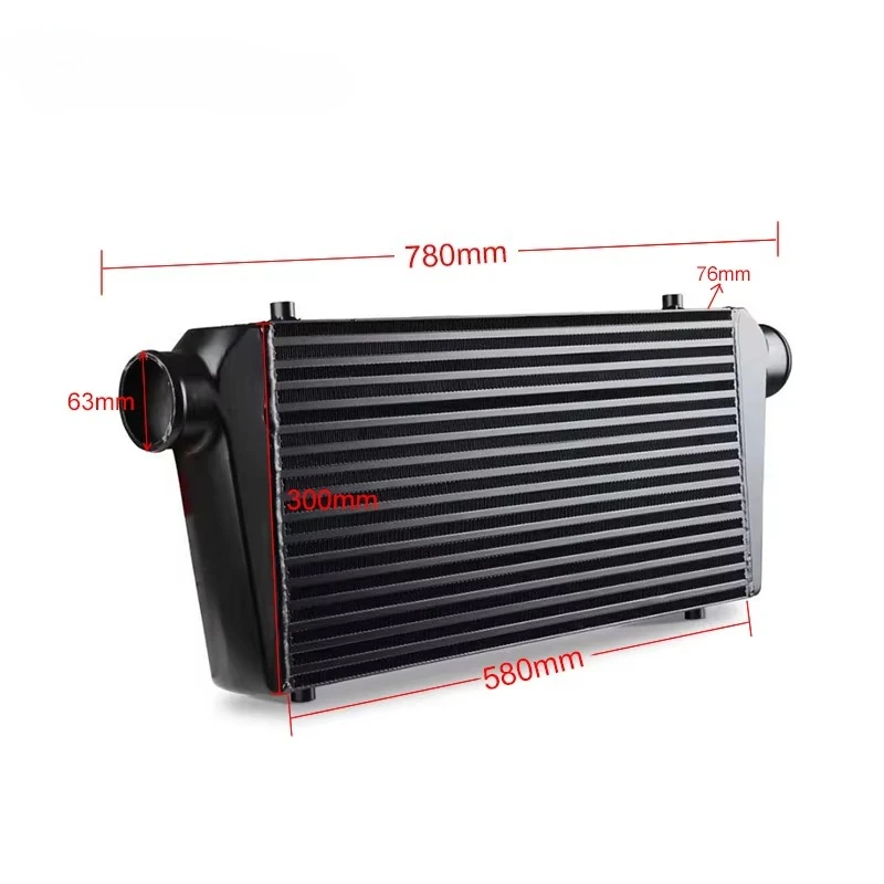 Universal Intercooler Piping Kit Inlet and Outlet 2.5-inch Tubes and Fins