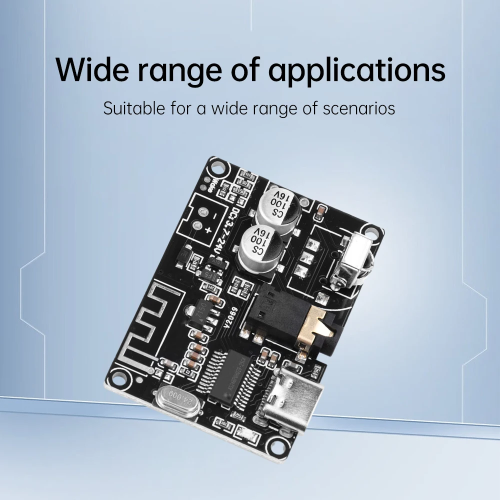 Papan Penerima Audio Bluetooth DC3.7-24V Bluetooth 5.0 Papan Decoding Audio Stereo Modul Musik Stereo Nirkabel