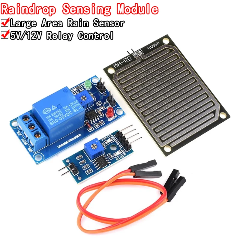 Snow Raindrops Detection Sensor Module Rain Weather Module Humidity For Arduino Relay Control Module Rain water sensor module