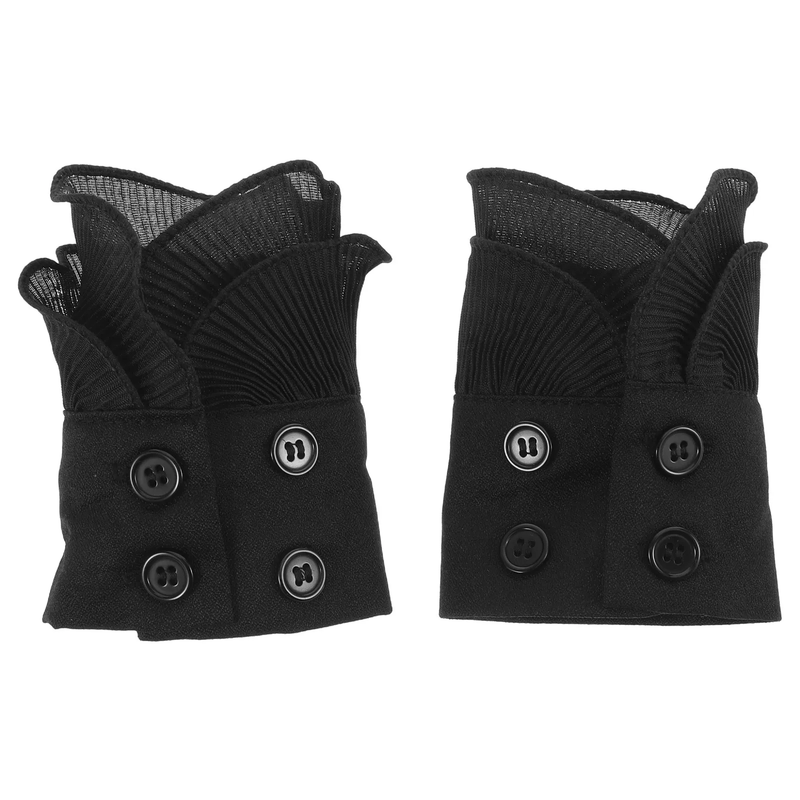 

1Pair Decorative Fake Sleeve Elegant Lace-Trimmed Wrist Cuffs Detachable Faux Shirt Cuff for Women Party Wedding Masquerade