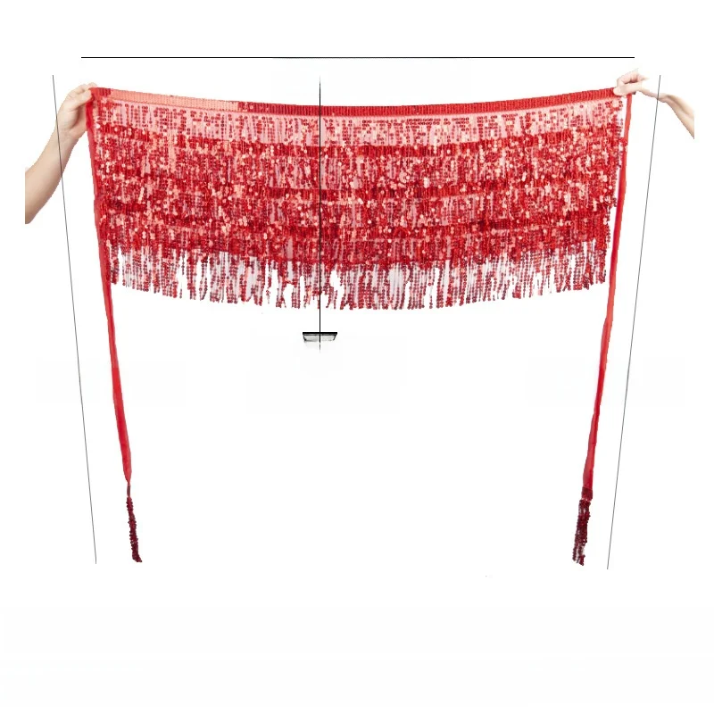 n Sequin Tassel Hip Scarf Belly Dance Waist Chain Performance Costume Stage DS ow Officiel Women's Ethnic Clothing