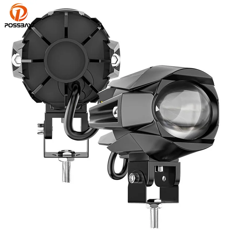 1/2Pcs 9-36V 30W Universal Motocycle LED Spotlight Headlight External Auxiliary Lights LED Driving Fog Light Motorbike HeadLamp