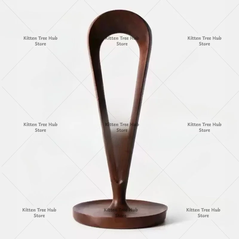 Headphone Stand Black Walnut Solid Wood Holder for Over-Ear Headphones Desktop Organizer for Office or Home