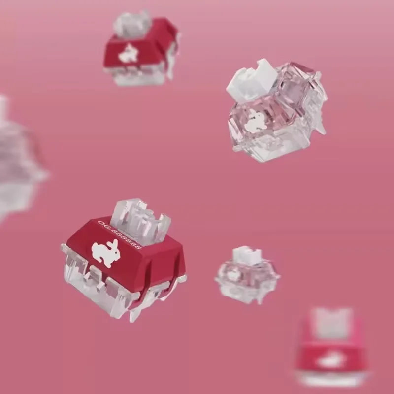 TTC RGB أرنب التبديل الأعلى الشق مفاتيح صامتة أرنب شفاف 42 جرام الخطي لوحة المفاتيح الميكانيكية مفتاح سريع غرامة التشحيم