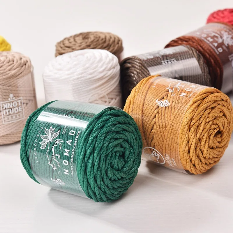 50 Meters 2.2MM Polyester Cotton Faux Leather Rope DIY Crochet Bag Braiding Line Jewelry Beading Bracelet Necklace Cord