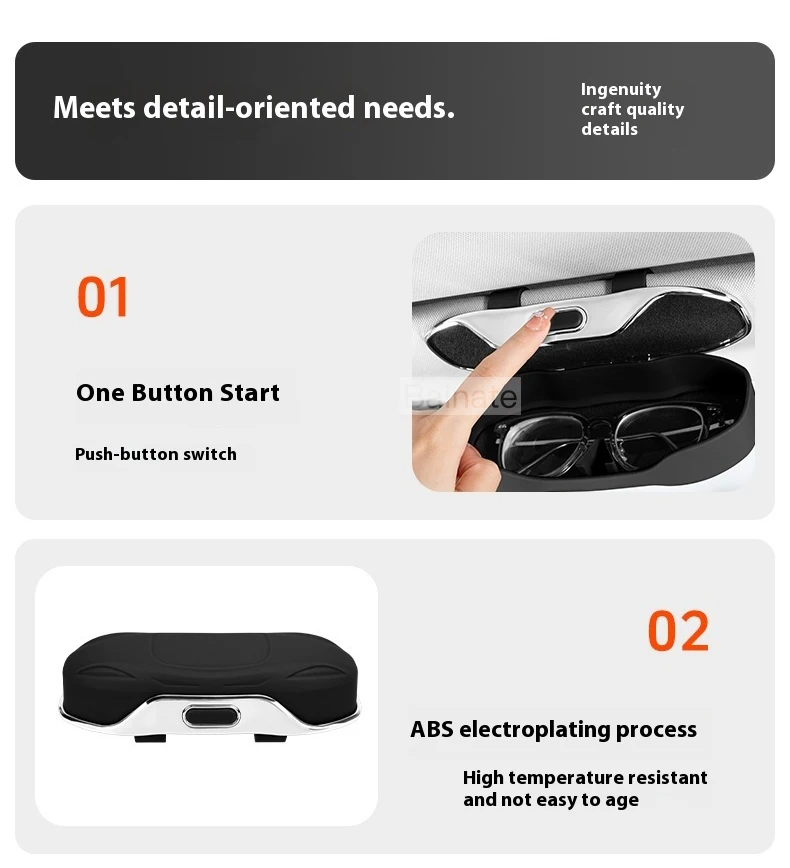 Tragbare Auto-Sonnenbrillenhalterung für Geely Galaxy EX2 EX5 EX5EM-i 2025 2026, Etui Brillenhalter Clip Box Auto-Brillenhalter – Detail 11