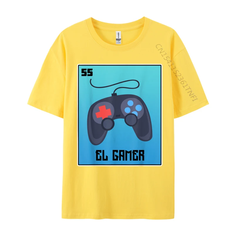 El Gamer Video Games Funny Mexican Lottery Parody Cotton Fabric Street T Shirt Wholesale Man T Shirt Custom Casual