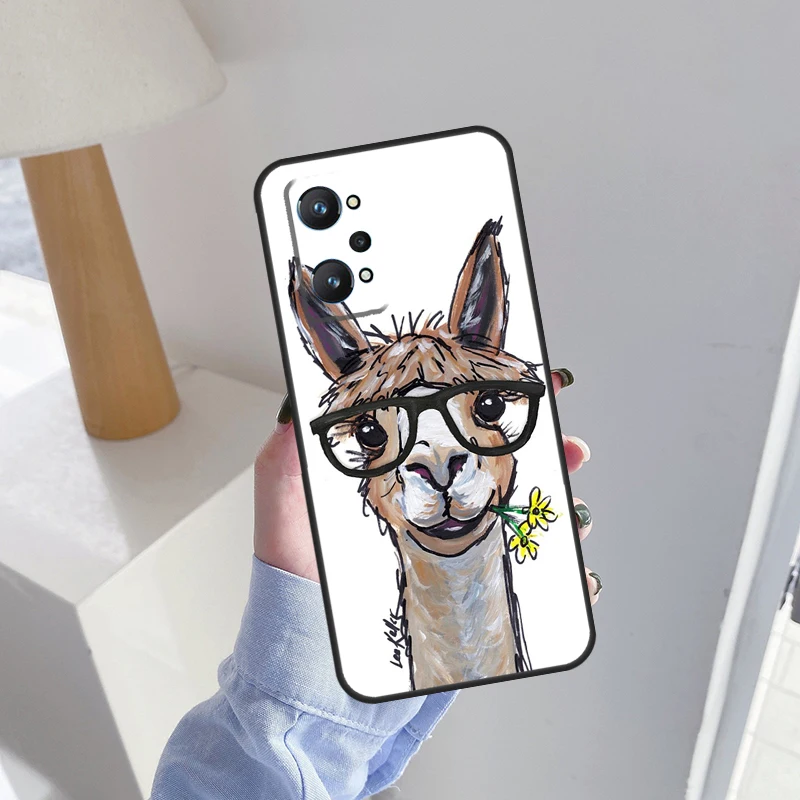 Animal Lama Llama Alpacas For Realme 10 Pro Plus C55 C35 C33 C31 C30 C21Y GT Neo 5 OnePlus 11 Nord 3 2T CE 2 Lite Case