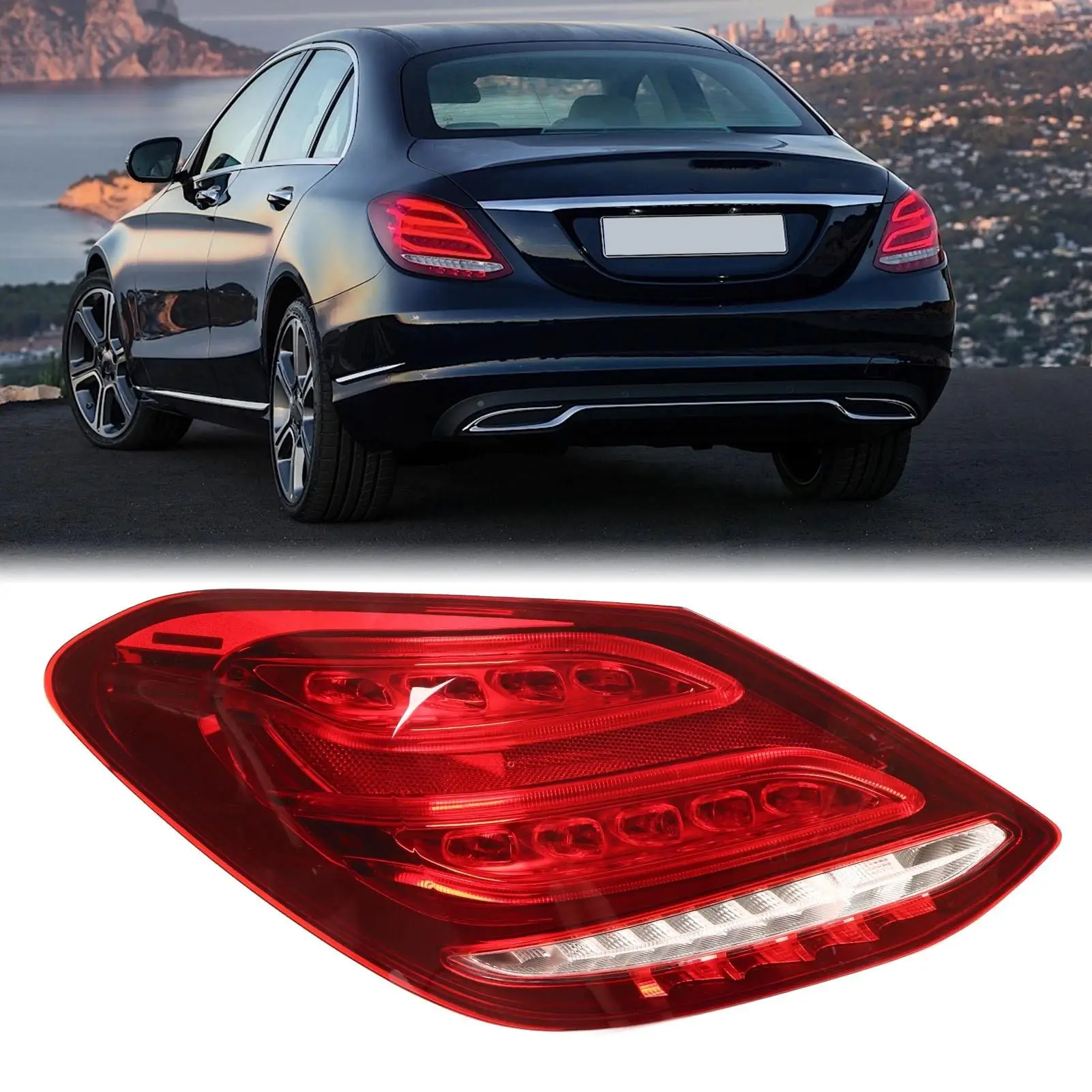 Left Tail Light High Brightness LED Running Light Reverse Indicator Practical A2059062002 Easy To Install for c -Class W205