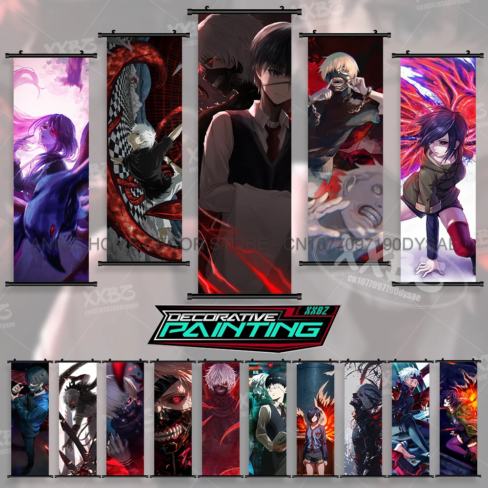 

Tokyo Ghoul Poster Classic Anime Canvas Print Hanging Painting Wall Artwork Home Decoration Mural Room Decor Scrolls Pictures