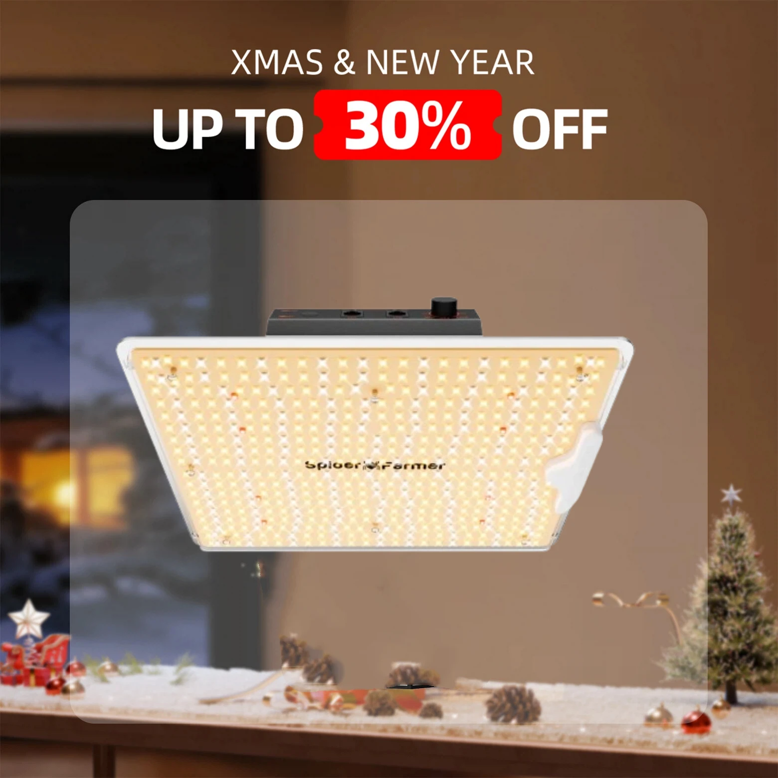 

Spider Farmer Dimmable SF1000D LED Grow Light Full Spectrum 100W Lamp for Greenhouse Seedling Veg Flower Plants Seedling