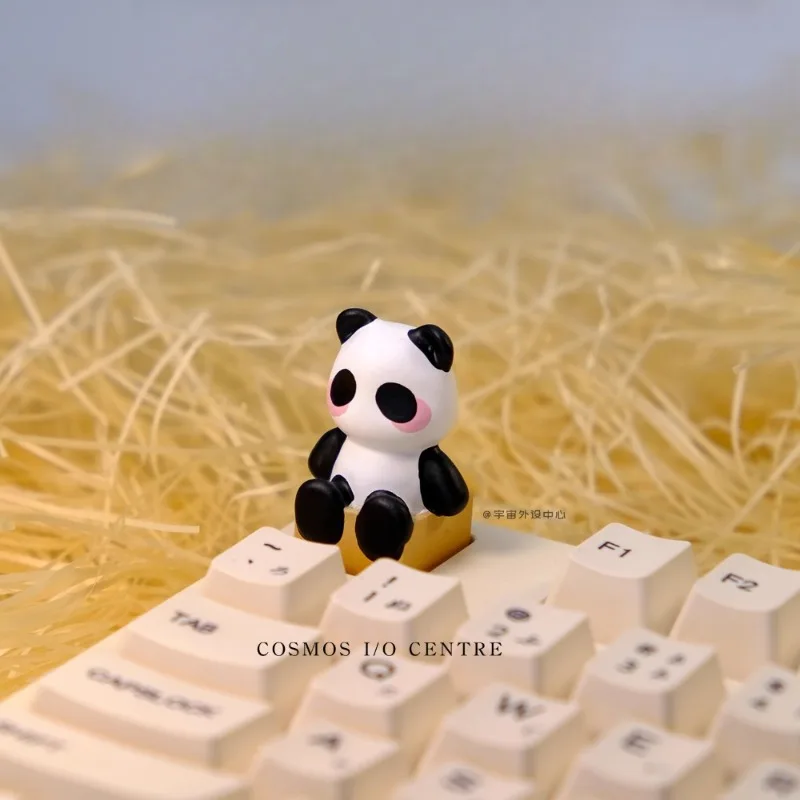 

Cute Panda Artisan Keycap Custom Resin Personalized Keyboard Cap Handmade KeyCap for Mechanical Keyboard Accessories Cherry MX