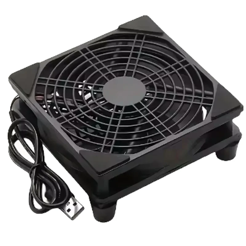 AT82-Silent 120Mm Cooling Fan Router Diy Pc Cooler Box Wireless Tv Dc 5V Usb Power 12Cm With Screws Protective Net