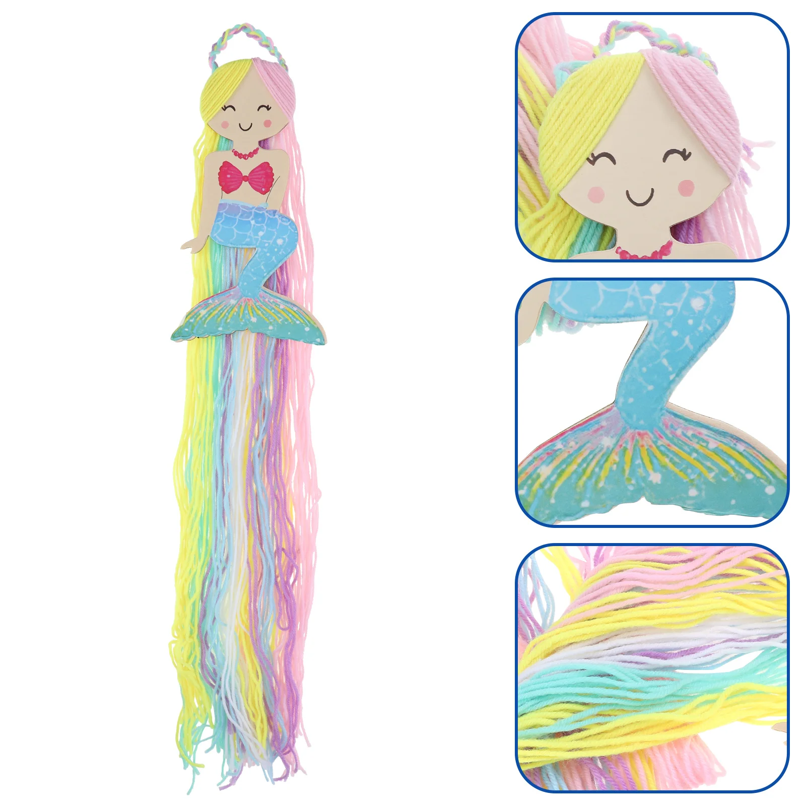 

Hair Clip Organizer Mermaid Bow Holder Hairpin Hanging Girls Room Wall Decoration Tassel Pendant Barrettes Party Supplies Clips