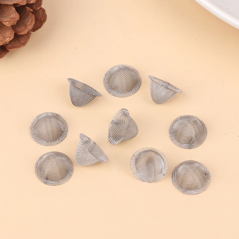 10Pcs Tobacco Pipe Metal Filter Ball Stainless Steel Screen Pipes Tube Cap Filter Mesh Household Tobacco Accessories