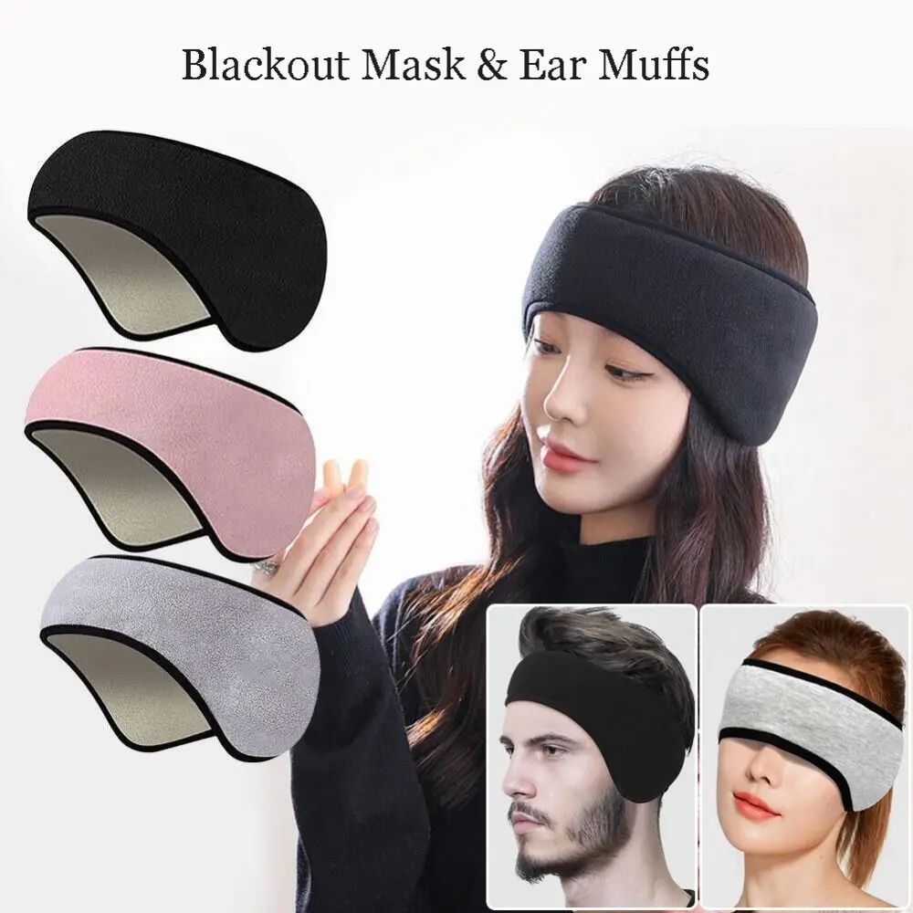 

Adjustable Polyester Noise Cancellation Sleeping Relaxing Blackout Mask Ear Muffs Sleep Mask