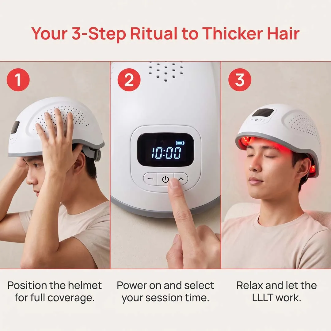 650nm 448pcs Diodes 2240mW Rechargeable Laser Cap for Hair Regrowth Treatment Alopecia Areata Stress Shedding Therapy