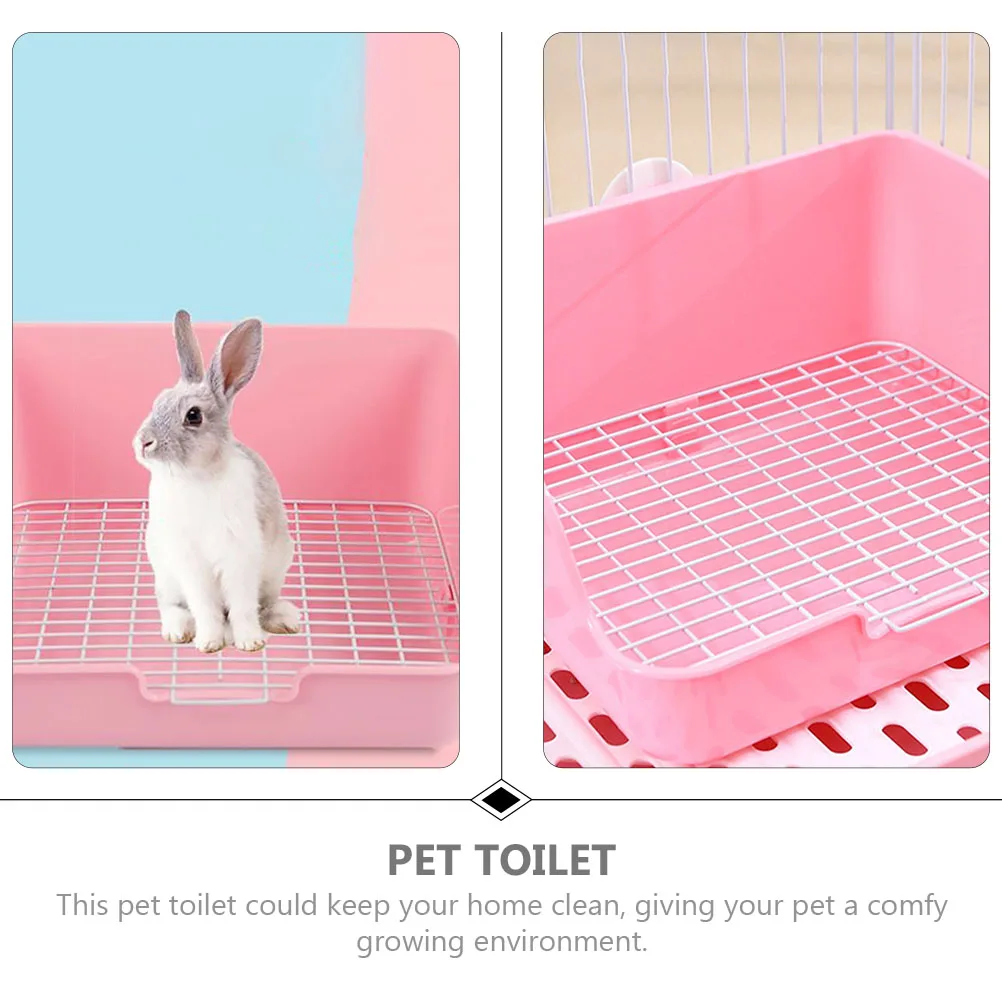 

Leakproof Rabbit Litter Box Durable Hamster Bunny Training Potty Cage Pet For Home Garden Use Odor Control Pet Toilet Rabbit