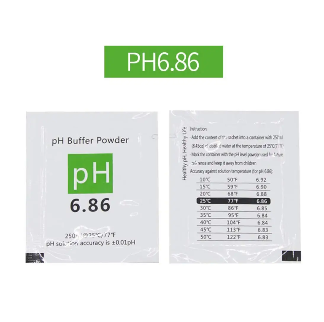 Solução de calibração do pó do buffer do ph do ponto de calibração do medidor de ph para o medidor 4.00 6.86 9.18, usado para testes de aquário