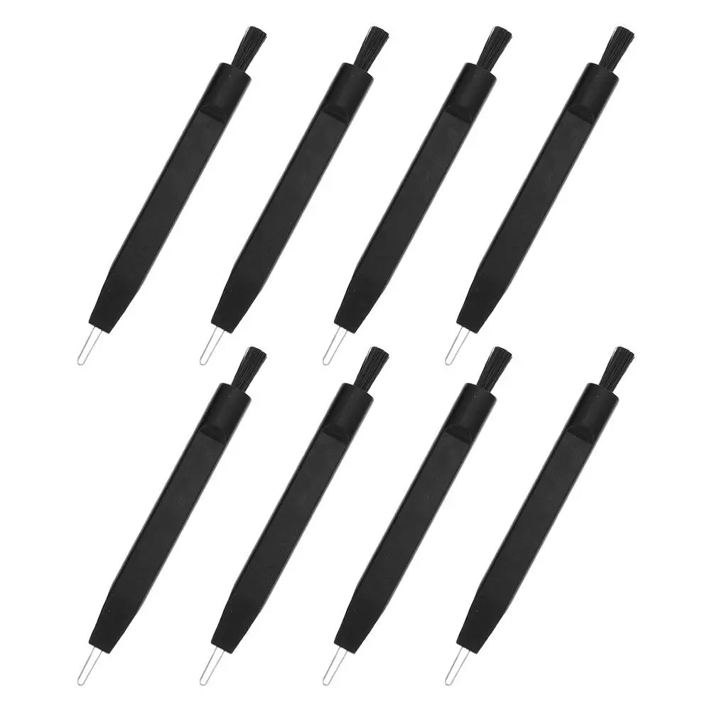 

8Pcs Hearing Device Cleaning Brush Set U Shaped Hook Small Nylon Detail Cleaning Brushes for Auditory Device Maintenance Ear