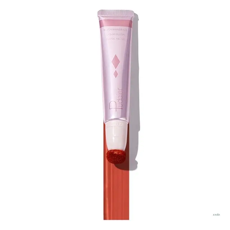 Pudaier Liquid Blush Wand with Cushion Applicator Liquid Highlighter Contour Stick Lasting Cheeks Blusher Maquiagem