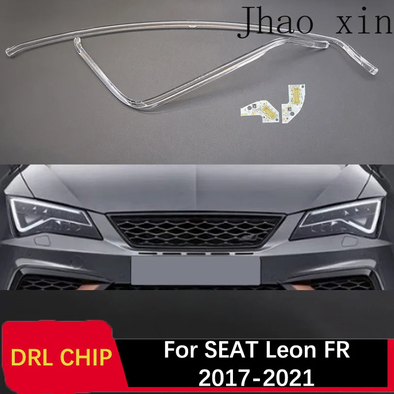 

Car Headlight DRL CHIP Light Guide Strip for SEAT Leon FR 2017-2021 Lamp Tube Ballast Module White Light Angel Eye Circuit Board