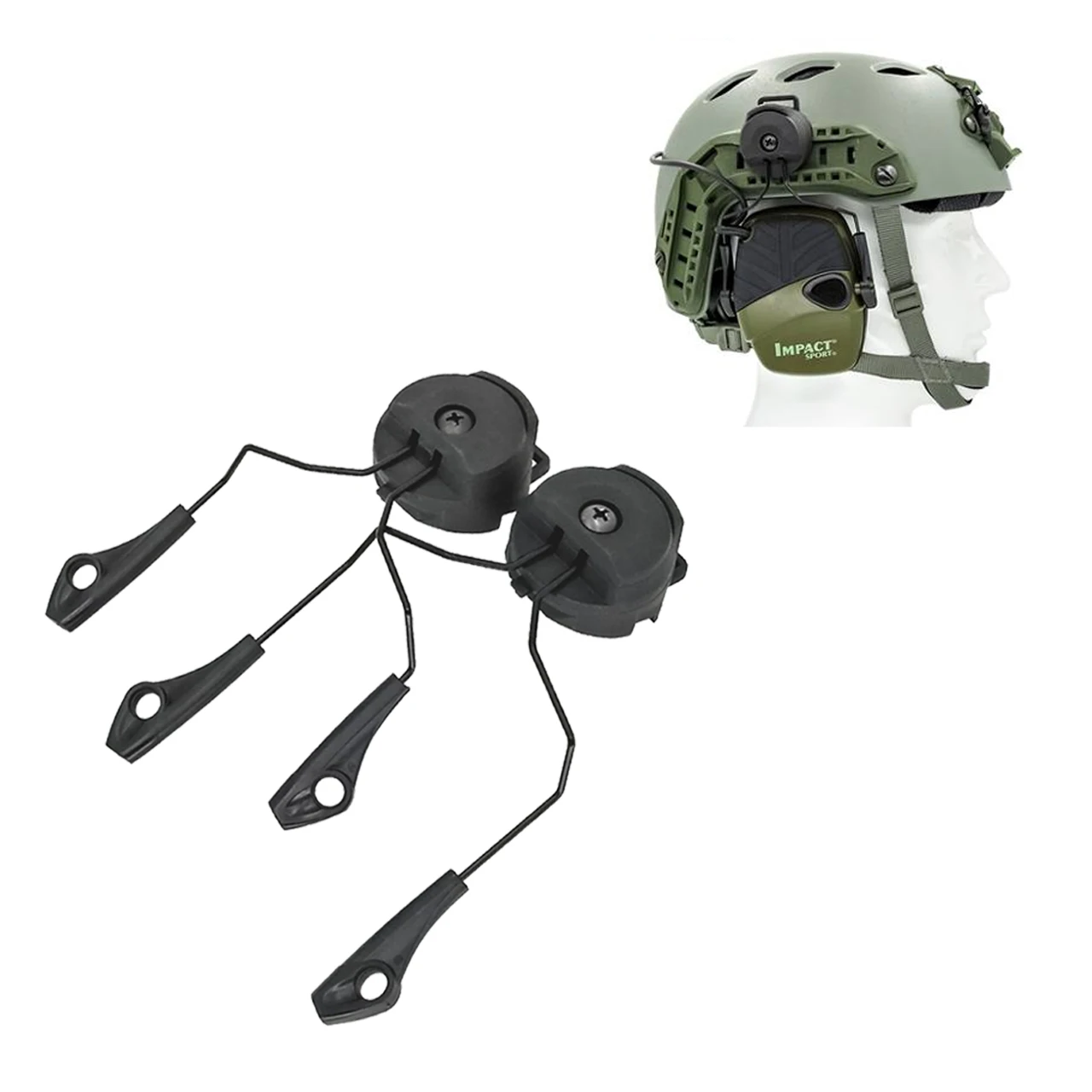 Earmuf Arc Ops-core Capacete Rail Adapter Tactical Headphone Stand Earbud para Marshall Impact Sport Tiro Headset