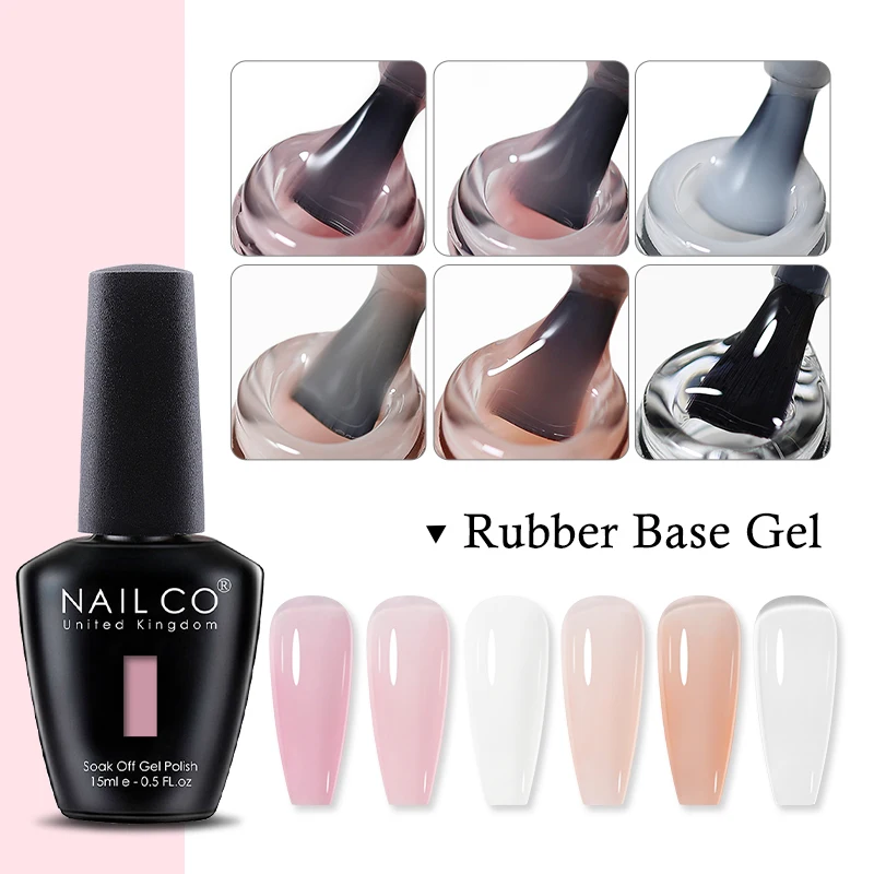 NAILCO 15ml Semi-permanent Rubber Base Structure Gel Nail Polishes Manicure Lakiery Hybrydowe Vernis Milky White Gellak Manicure